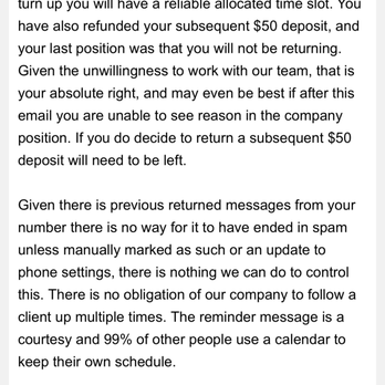 Think Again Laser Clinic - Mike Anderson blaming me for the text going to spam and did not acknowledge that I did not confirm text and no one bothered calling me. - Tattoo Removal Near Me - Rozelle, NSW
