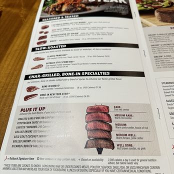 Outback Steakhouse - Menu - Steakhouses Near Me - Vancouver, Washington