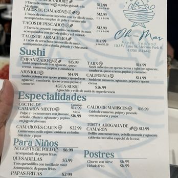 Oh-Mar Fresh Seafood - Menu - Seafood Near Me - Melrose Park, Illinois