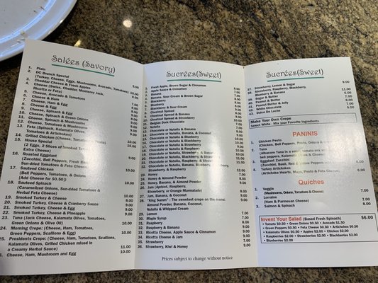 Menu photo 7 Point Chaud Cafe & Crepes Washington, DC, DC Menu photo 7 Point Chaud Cafe & Crepes Washington, DC, DC