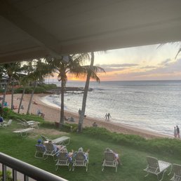 2nd floor view from our Napili Sunset condo