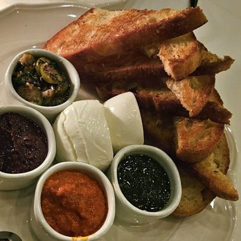 Osteria Mozza - Mozzarella di Bufala Condimenti  - highly recommend this fun and flavor-packed appetizer for sharing - Italian Near Me - Los Angeles, California