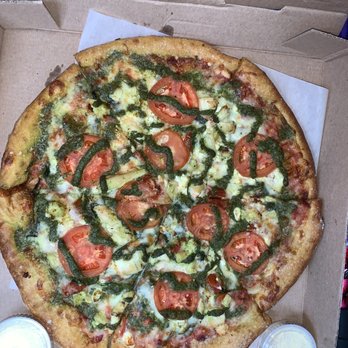 Mellow Mushroom Brandon - Kosmic Karma with chicken added for my sister - Pizza Near Me - Brandon, Florida Mellow Mushroom Brandon - Kosmic Karma with chicken added for my sister - Pizza Near Me - Brandon, Florida