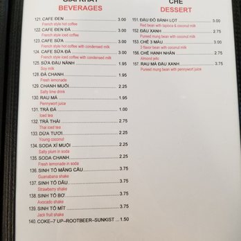 Pho 79 Restaurant - 8/1/17: menu pg. 5, drinks and desserts - Vietnamese Near Me - Westminster, California Pho 79 Restaurant - 8/1/17: menu pg. 5, drinks and desserts - Vietnamese Near Me - Westminster, California