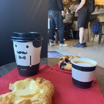Beacon Coffee Co. & Mercantile - Cheese danish & Cappuccino for my father & a blueberry danish and macchiato for myself. Perfection! - Coffee Roasteries Near Me - Beacon, New York