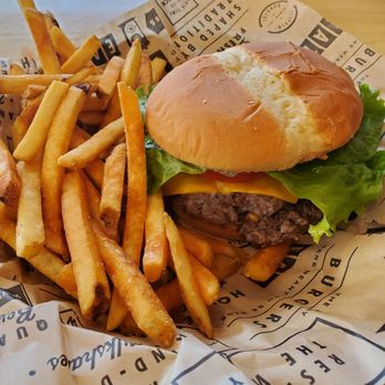 Wayback Burgers - Double Classic Wayback Burger with crispy fries - Hot Dogs Near Me - Lithia, Florida