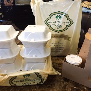 Ajwaah Sweets - Impressive food packaging for carry out orders. - Bakeries Near Me - Chicago, Illinois