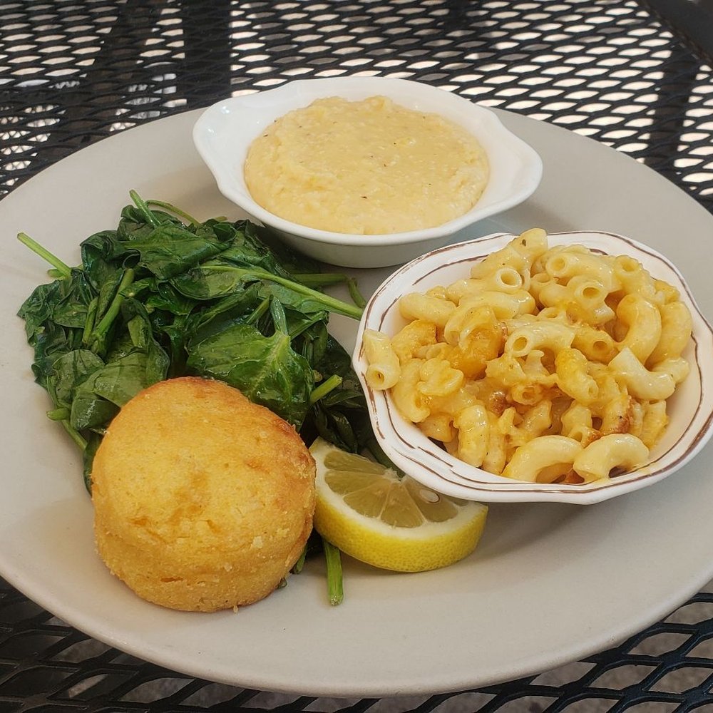 Wishbone - The vegetable platter let's you sample delicious sides with cornbread - Breakfast & Brunch Near Me - Chicago, Illinois Wishbone - The vegetable platter let's you sample delicious sides with cornbread - Breakfast & Brunch Near Me - Chicago, Illinois