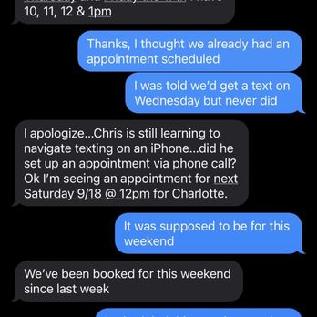 Claws and Paws - Text conversation - Pet Groomers Near Me - Tampa Bay, Florida