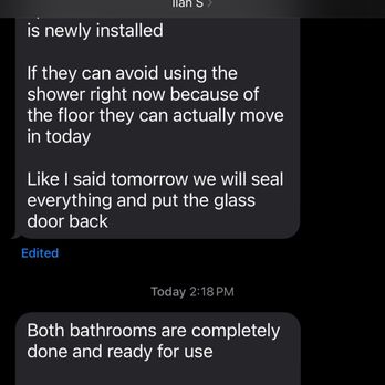 Chicago Constructions - Falsely confirmed both bathrooms were complete, although they walked off the job. - General Contractors Near Me