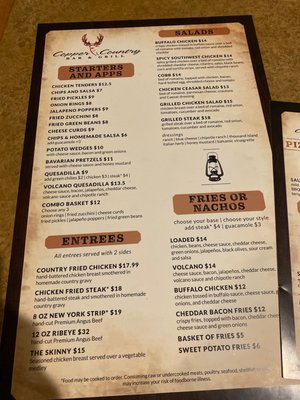 Menu photo 2 Circle Bar Steakhouse Bagdad, AZ