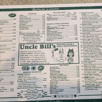 Uncle Bill's Pancake House - Breakfast & Brunch Near Me - Cape May, New Jersey Uncle Bill's Pancake House - Breakfast & Brunch Near Me - Cape May, New Jersey