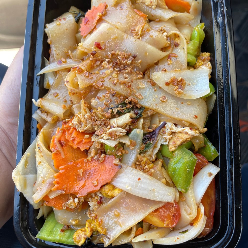 Ahan Lao - Drunken Noodles Spice - Level 5 (medium) Protein - Chicken - Laotian Near Me - Chula Vista, California Ahan Lao - Drunken Noodles Spice - Level 5 (medium) Protein - Chicken - Laotian Near Me - Chula Vista, California