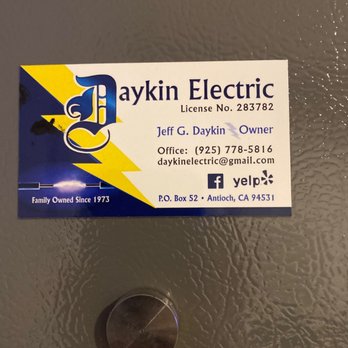 Daykin Electric - Business Card - Electricians Near Me Daykin Electric - Business Card - Electricians Near Me