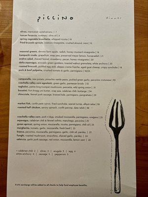 Menu photo 1 Piccino Restaurant San Francisco, CA Menu photo 1 Piccino Restaurant San Francisco, CA