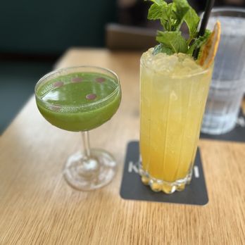 Katami - Shiso side and Okinawa swizzle - Sushi Bars Near Me - Houston, Texas