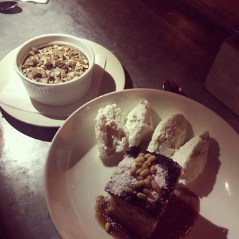 Smith & Mills - Got both desserts because we couldn't decide but definitely go with the bread pudding (closer to the camera) - Lounges Near Me - New York, New York Smith & Mills - Got both desserts because we couldn't decide but definitely go with the bread pudding (closer to the camera) - Lounges Near Me - New York, New York