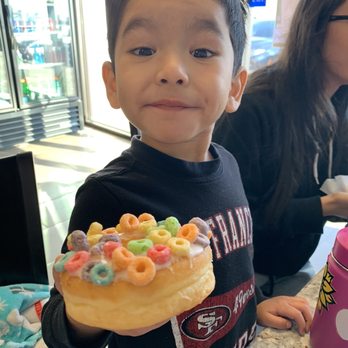 Judy's Donuts - Conor loved his fruit loop glazed donut! - Donuts Near Me - Fresno, California Judy's Donuts - Conor loved his fruit loop glazed donut! - Donuts Near Me - Fresno, California