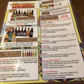 Los Cabos Cantina & Grill - Cocktails menu - Mexican Near Me - Peoria, Illinois Los Cabos Cantina & Grill - Cocktails menu - Mexican Near Me - Peoria, Illinois