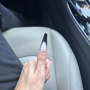 Glossy Nails & Spa - Here is the nail - 2 thumbs repainted $12 -$2tip - Nail Salons Near Me - Orange, California