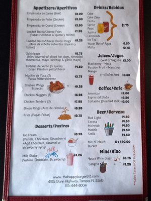 Menu photo 7 The Happy Burger Tampa, FL Menu photo 7 The Happy Burger Tampa, FL