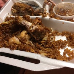 Asia Wok - Fried chicken wings , boneless ribs and shrimp fried rice . The chicken wings were OVER COOKED omg .