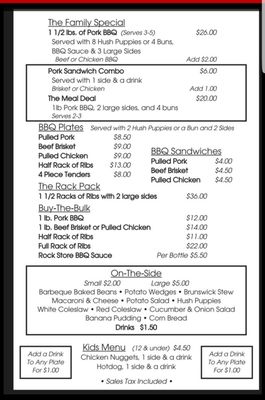 Menu photo 3 Mint Hill Rock Store BBQ Mint Hill, NC Menu photo 3 Mint Hill Rock Store BBQ Mint Hill, NC