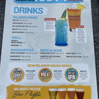 Islands Restaurant - Happy Hour Drink Menu - Burgers Near Me - Northridge, California Islands Restaurant - Happy Hour Drink Menu - Burgers Near Me - Northridge, California