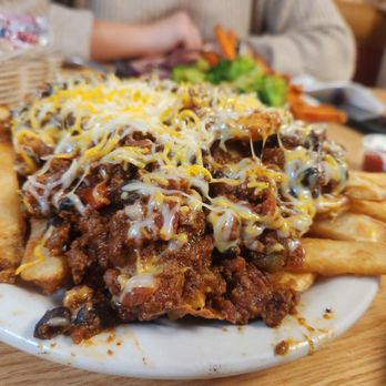 Mountain Quail Cafe - a plate of chili cheese fries - American Near Me - Quartzsite, Arizona Mountain Quail Cafe - a plate of chili cheese fries - American Near Me - Quartzsite, Arizona