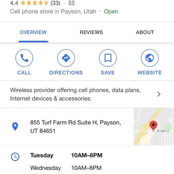 T-Mobile - Wrong hours listed on google - Mobile Phones Near Me - Payson, Utah