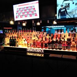 Diamondbacks - The different bottles of alcohol that are available to their patrons custome