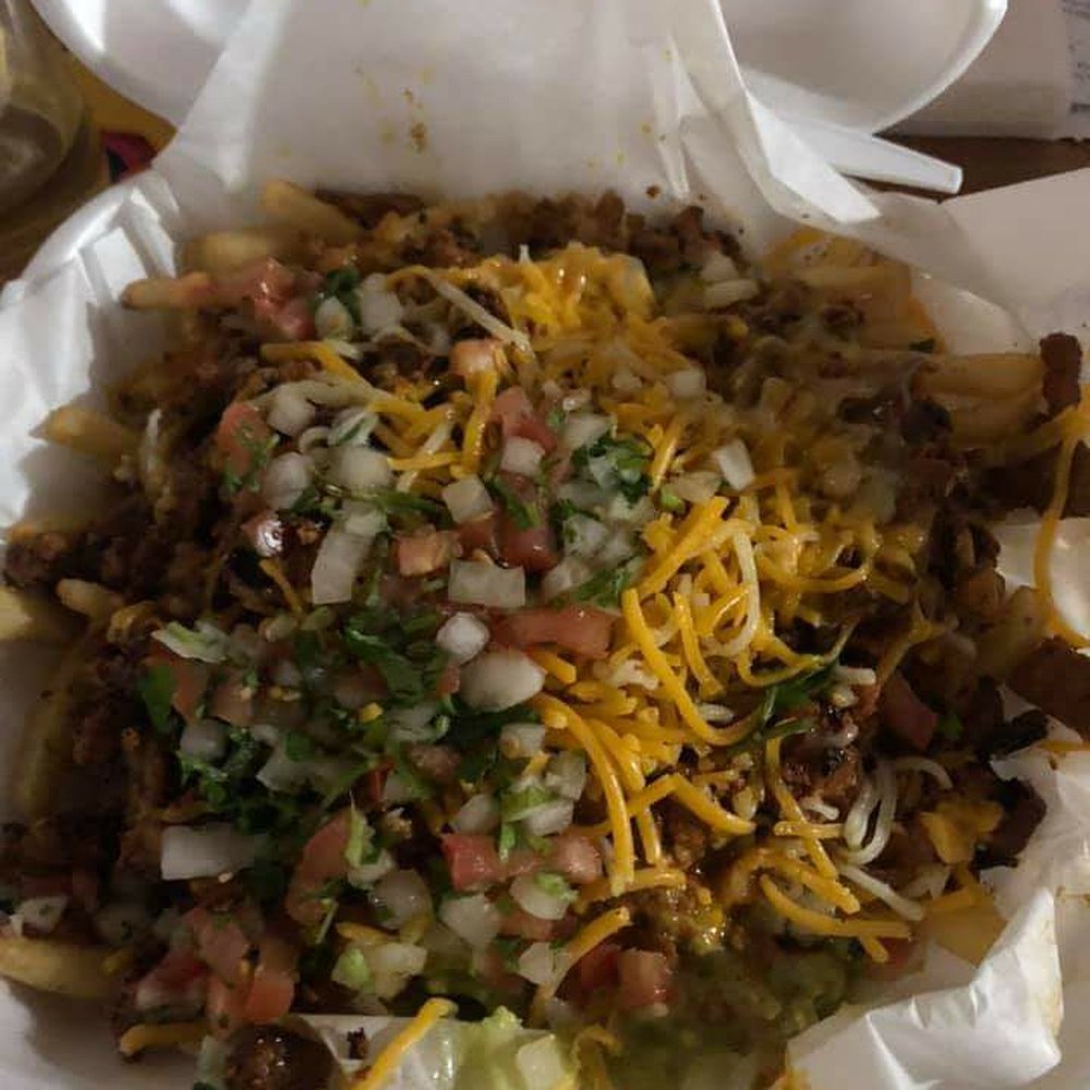 Rivas Mexican Grill - Pastor fries.pico de gallo,sour cream, guacamole, refried beans, the meat and cheese of course. - Mexican Near Me - Sparks, Nevada Rivas Mexican Grill - Pastor fries.pico de gallo,sour cream, guacamole, refried beans, the meat and cheese of course. - Mexican Near Me - Sparks, Nevada