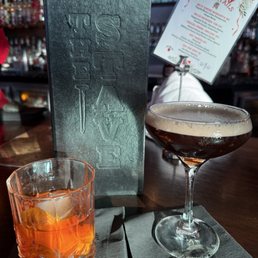 Old fashion and espresso martini