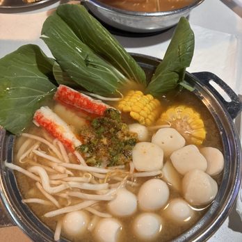 Shabuya - udon, leaf, fish balls, quail mix, corn, imitation crap, vegetables - Soup Near Me - Milpitas, California Shabuya - udon, leaf, fish balls, quail mix, corn, imitation crap, vegetables - Soup Near Me - Milpitas, California