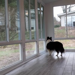 Chesapeake Home Improvement Group - Tile floor installed in the new sunroom by Chesapeake Home Improvement Group.