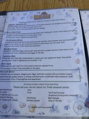 Menu photo 1 Helga's German Restaurant & Deli Aurora, CO Menu photo 1 Helga's German Restaurant & Deli Aurora, CO