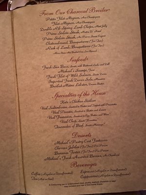 Menu photo 3 Michael's Gourmet Room Las Vegas, NV Menu photo 3 Michael's Gourmet Room Las Vegas, NV