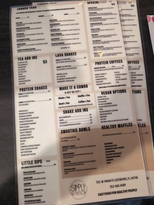 Menu photo 2 Simply Nutrition Leesburg, FL Menu photo 2 Simply Nutrition Leesburg, FL
