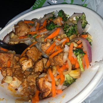Zao Asian Cafe - Chicken bowl (photo was taken after I already started devouring it ;) - Asian Fusion Near Me - St. George, Utah Zao Asian Cafe - Chicken bowl (photo was taken after I already started devouring it ;) - Asian Fusion Near Me - St. George, Utah