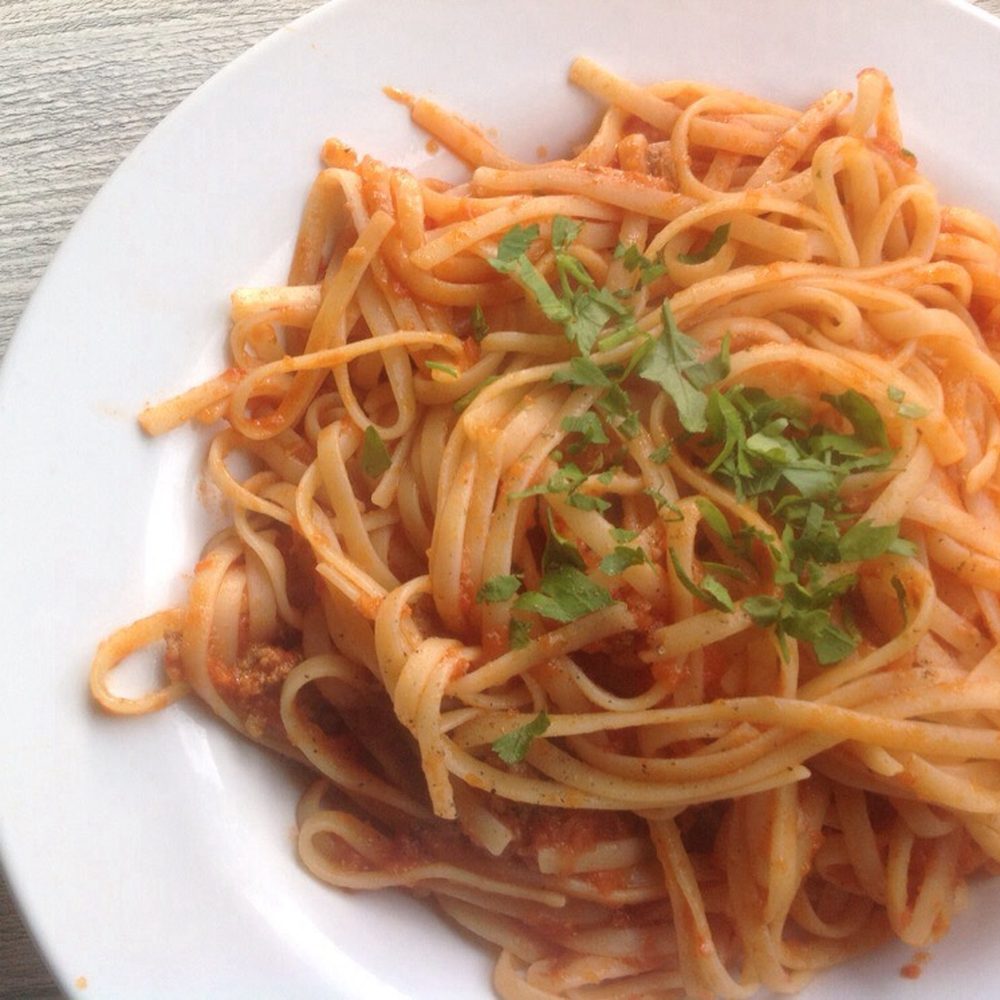 Fratelli - Spaghetti Bolongnese. The pasta was a bit chewy but it was alright over all. Needs more spices and sauce! - Italian Near Me - Delft, ZH Fratelli - Spaghetti Bolongnese. The pasta was a bit chewy but it was alright over all. Needs more spices and sauce! - Italian Near Me - Delft, ZH