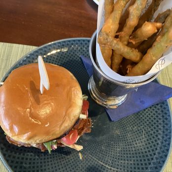 Harbor House - Fish Sandwich with Asparagus - Seafood Near Me - Boca Raton, Florida