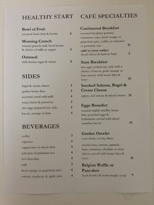 Menu photo 4 Garden Cafe Washington, DC, DC