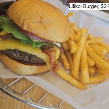 Lilikoi Bar and Grill - Lilikoi Burger, $24 - Lilikoi Bar and Grill in Kauai. Saturday, 8/02/2025 - Hawaiian Near Me - Lihue, Hawaii Lilikoi Bar and Grill - Lilikoi Burger, $24 - Lilikoi Bar and Grill in Kauai. Saturday, 8/02/2025 - Hawaiian Near Me - Lihue, Hawaii