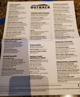 Outback Steakhouse Columbus Menu With Prices: Ultimate Guide 2025