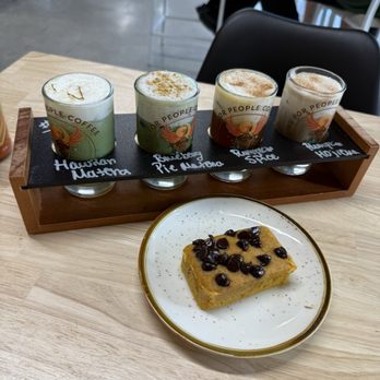 Rising For People Coffee - matcha and chai flight custom with a gf pumpkin loaf - Coffee & Tea Near Me - Reno, Nevada