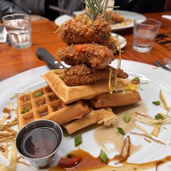 Hash House A Go Go - Chicken Andy's Sage Fried Chicken & Bacon Waffle Tower - Breakfast & Brunch Near Me - San Diego, California