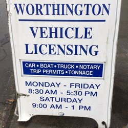 Worthington Licensing - Sign out front