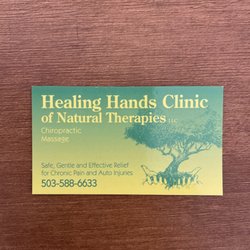 Healing Hands Clinic of Natural Therapies & Fitness - Business card received when gift certificate was purchased.