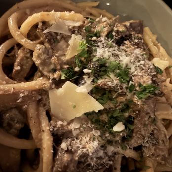 Petunia BYOB - Bucatini with mushrooms - Modern European Near Me - Middle Township, New Jersey Petunia BYOB - Bucatini with mushrooms - Modern European Near Me - Middle Township, New Jersey