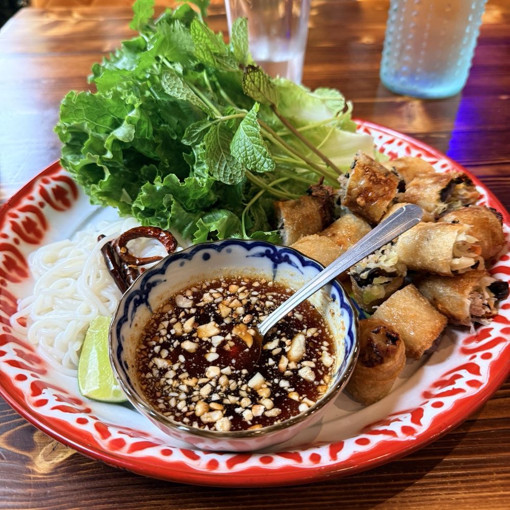 Lao Garden - I got ground pork with noodles and lettuce.  Amazing - Laotian Near Me - Berkeley, California